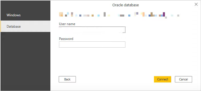 Oracle Power BI Connection step 5